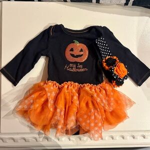 Koala Kids My First Halloween Girls One Piece Sequin Pumpkin Outfit 6 Months